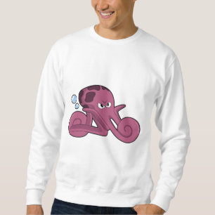 Octopus som motorcykel lång ärmad tröja