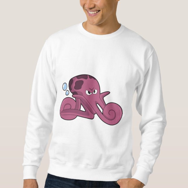 Octopus som motorcykel lång ärmad tröja (Framsida)