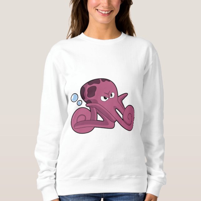 Octopus som motorcykel t shirt (Framsida)