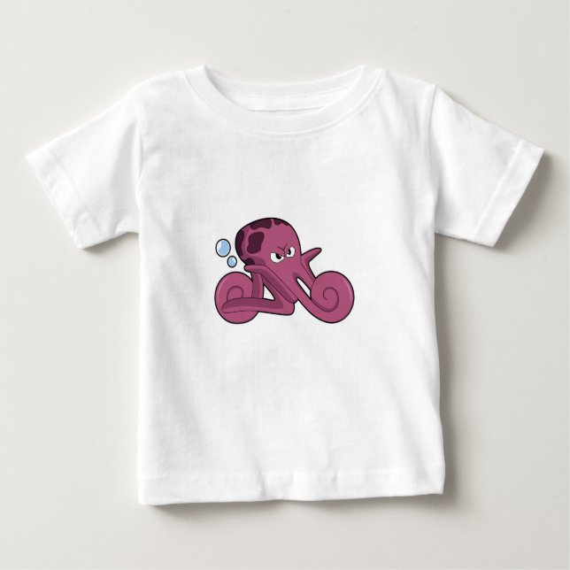 Octopus som motorcykel t shirt (Framsida)