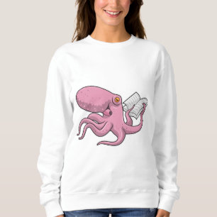 Octopus som Nerd med Bok T Shirt