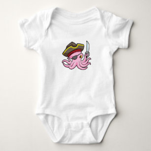 Octopus som Pirat med Saber & Öga plåster T Shirt