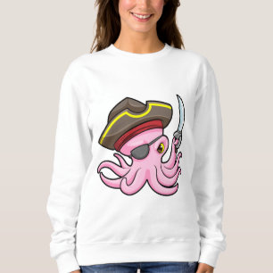 Octopus som Pirat med Saber & Öga plåster T Shirt