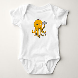 Octopus som Servitör med servhandduk T Shirt