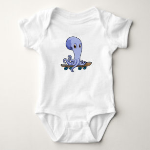 Octopus som Skater med Skateboard T Shirt