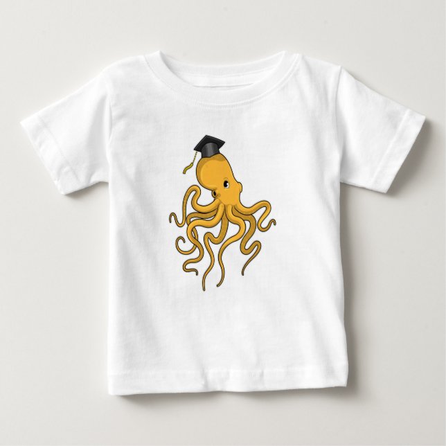 Octopus som Student med diplomat T Shirt (Framsida)