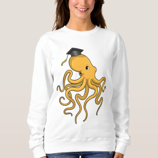 Octopus som Student med diplomat T Shirt (Framsida)