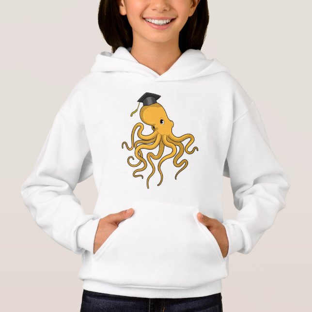 Octopus som Student med diplomat T Shirt (Framsida)
