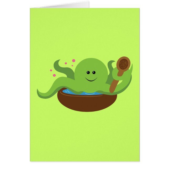 Octopus Soppa Hälsningskort (Framsidan)