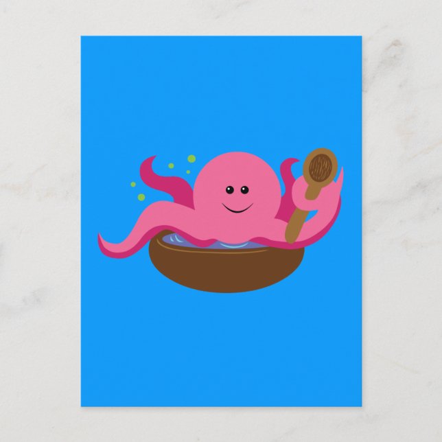 Octopus Soppa Vykort (Framsida)