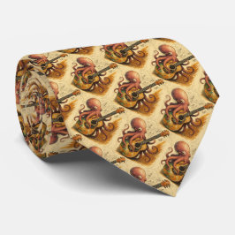 Octopus Spela Guitar Vintage Music Art Slips