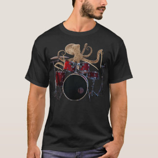 Octopus Spela Red Drums Manar Gift Drummer Octopu T Shirt
