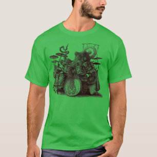 Octopus Spelar Drums Art Drummer Drumming Musicia T Shirt