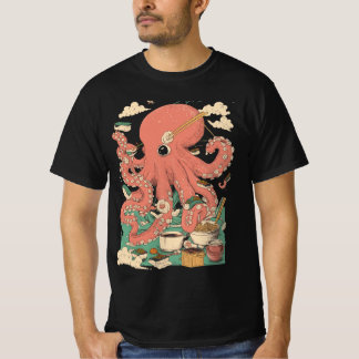 Octopus Squid Sushi Fars dag Gift Idea T Shirt