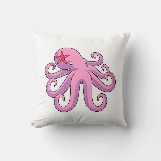 Octopus Starfish Kudde (Framsida)