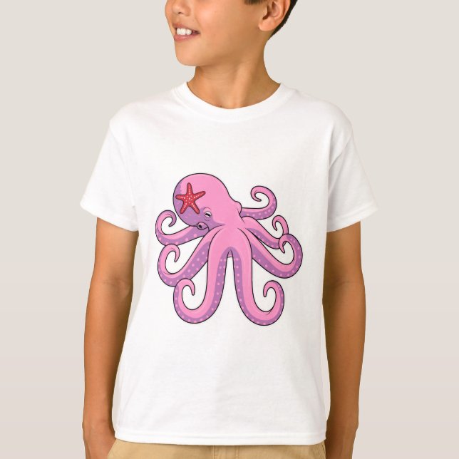 Octopus Starfish T Shirt (Framsida)