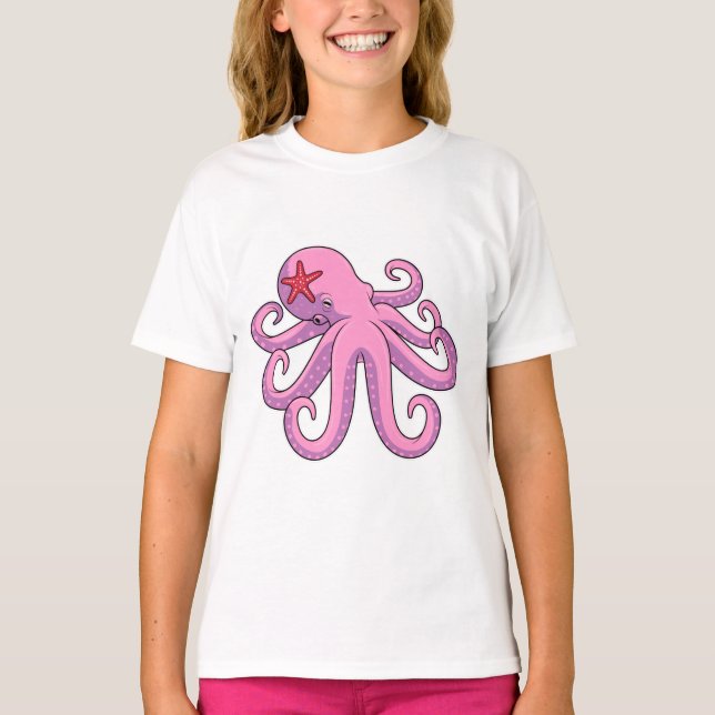 Octopus Starfish T Shirt (Framsida)