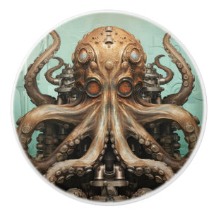 Octopus Steampunk Marine Life Aquatic Knopp