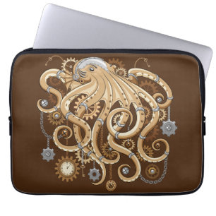 Octopus Steampunk Surreal Retro Stil Maskin Laptop Fodral