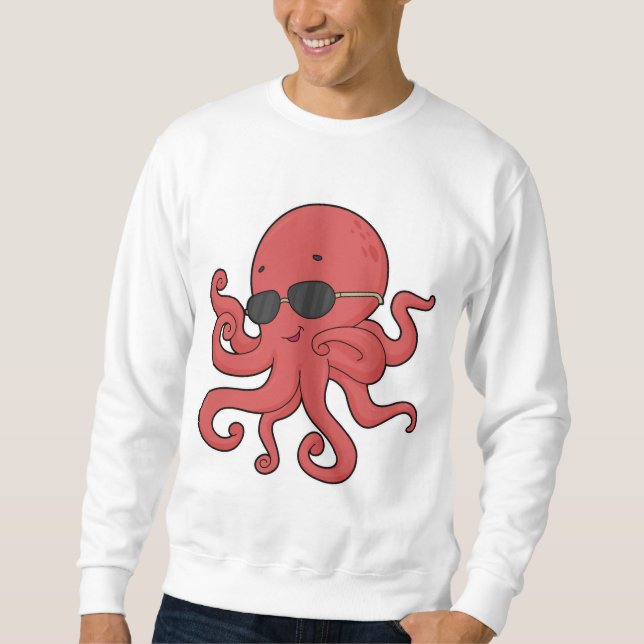 Octopus Sunglass Lång Ärmad Tröja (Framsida)