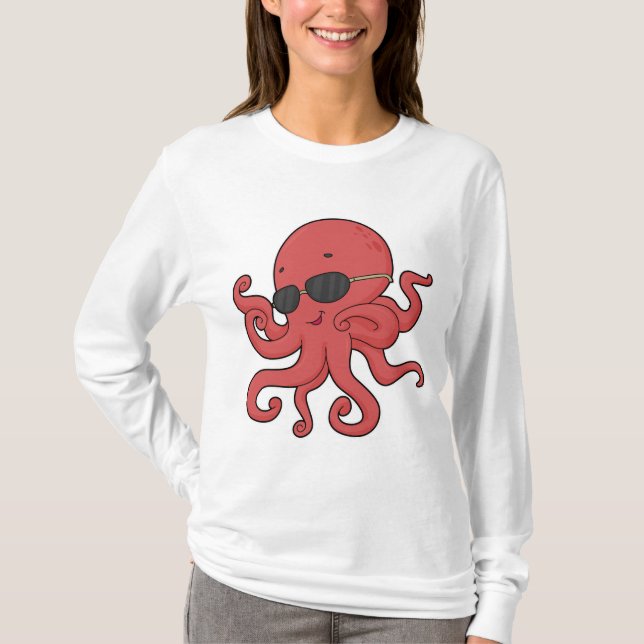 Octopus Sunglass T Shirt (Framsida)