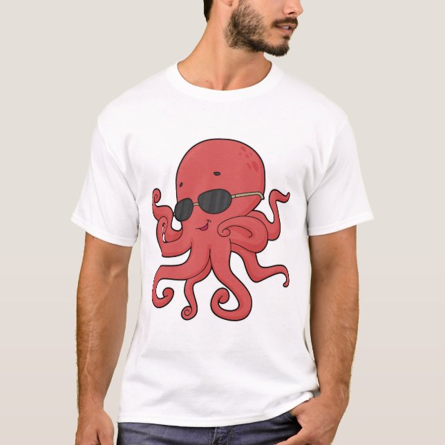 Octopus Sunglass T Shirt (Framsida)