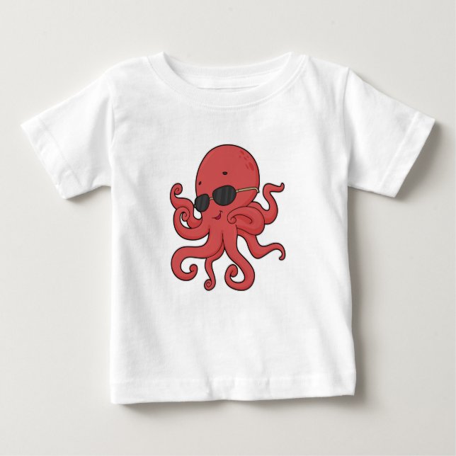 Octopus Sunglass T Shirt (Framsida)