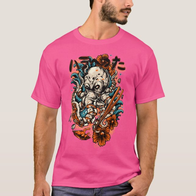 Octopus Sushi Monster T Shirt (Framsida)
