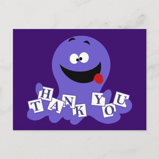 Octopus Tack Vykort (Framsida)