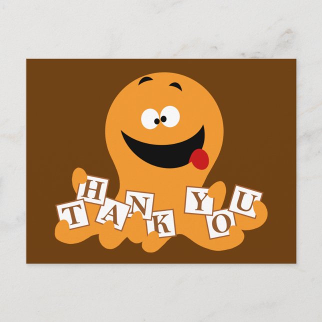 Octopus Tack Vykort (Framsida)