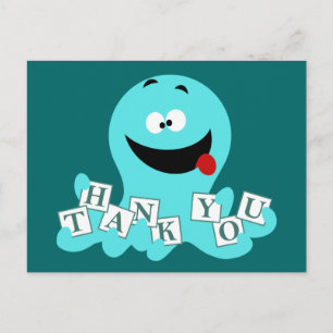 Octopus Tack Vykort