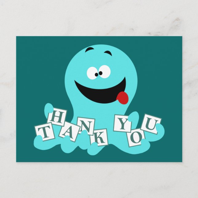 Octopus Tack Vykort (Framsida)