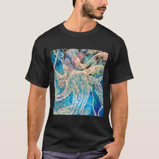 Octopus Tee Shirt unisex kortärmad T-skjorta
