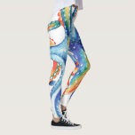 Octopus Tentacles Colorent Watercolor Art Leggings<br><div class="desc">bläckfisk</div>