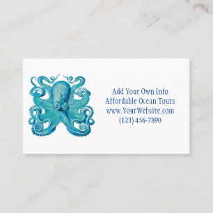 Octopus Tentacles marina Life Ocean Beach Nautical Visitkort