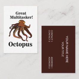 Octopus Tentacles Multitasker Sea Creatures Funny Visitkort