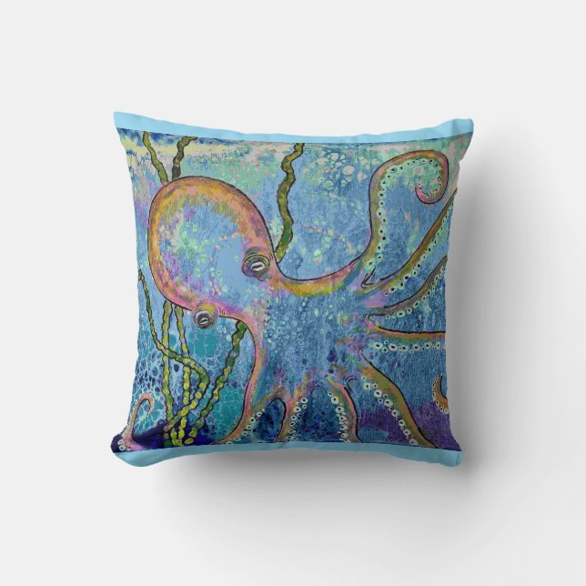 Octopus Throw Pillow Kudde (Framsida)