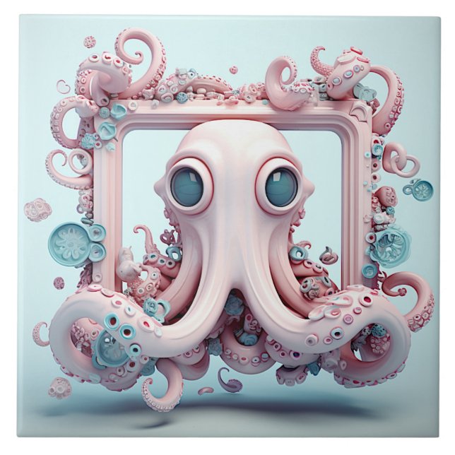 Octopus Tile Kakelplatta (Framsidan)