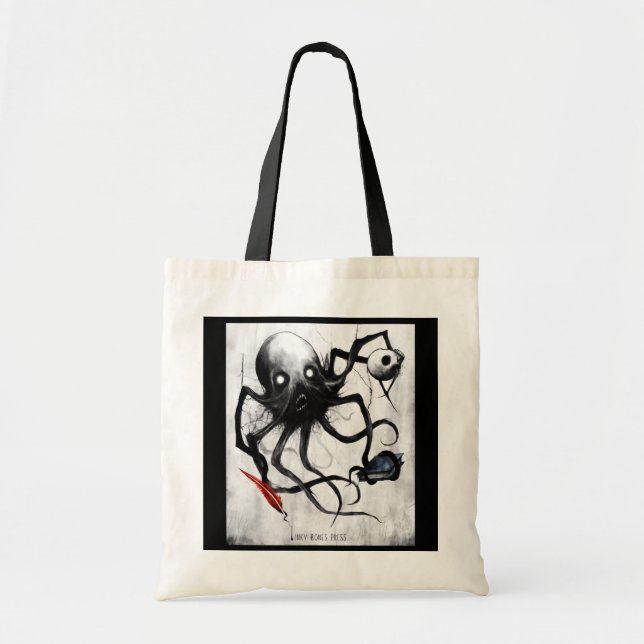 Octopus Tote Bag - Naturlig Tygkasse (Framsidan)