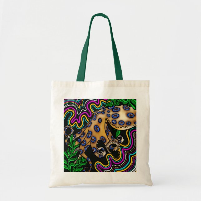 Octopus Tote Bag Tygkasse (Framsidan)
