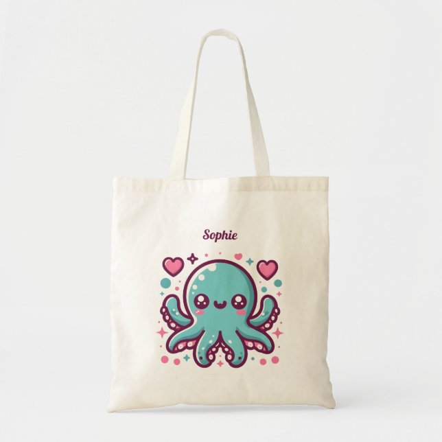 Octopus Tote bags Tygkasse (Framsidan)