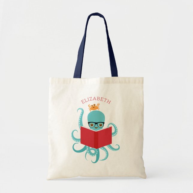 Octopus Tote bags Tygkasse (Framsidan)