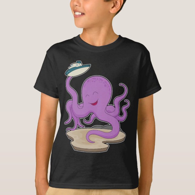 Octopus Treasure-bröstkorg T Shirt (Framsida)