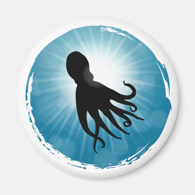 Octopus Underwater Aquatic Life Magnet (Framsidan)