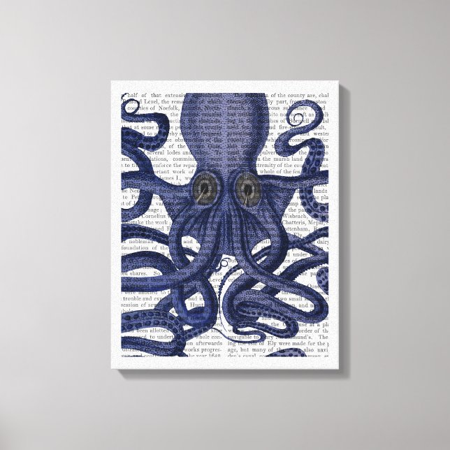 Octopus uppåt och nedåt canvastryck (Framsida)