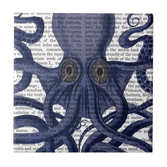 Octopus uppåt och nedåt kakelplatta (Framsidan)