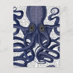 Octopus uppåt och nedåt vykort