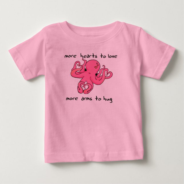 Octopus Valentines Day Shirt T-shirt (Framsida)