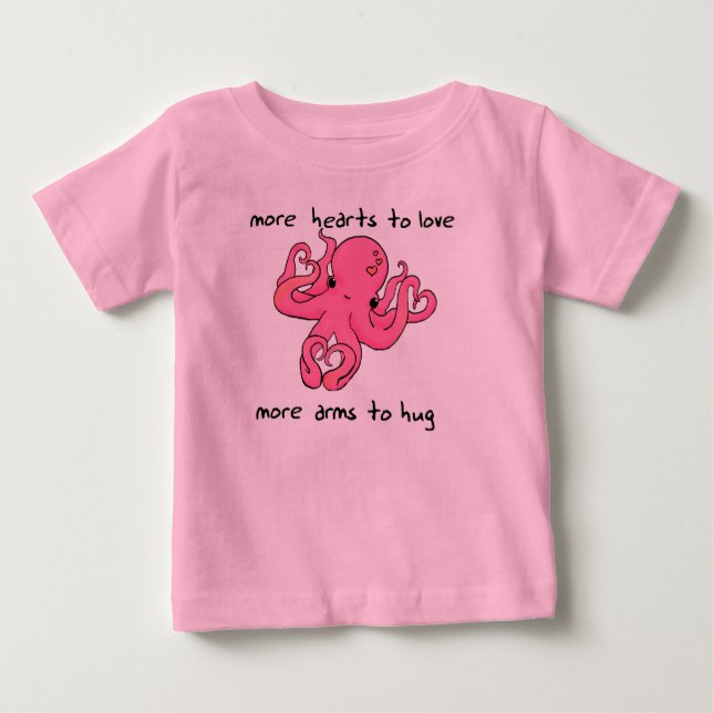 Octopus Valentines Day Shirt Tee (Framsida)