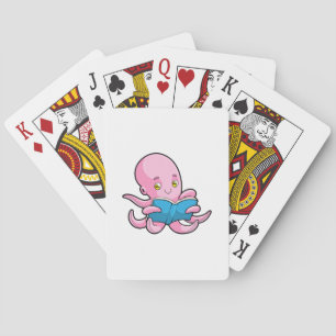 Octopus vid läsning i Bok Casinokort